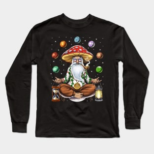 Hippie Mushroom Meditation Long Sleeve T-Shirt